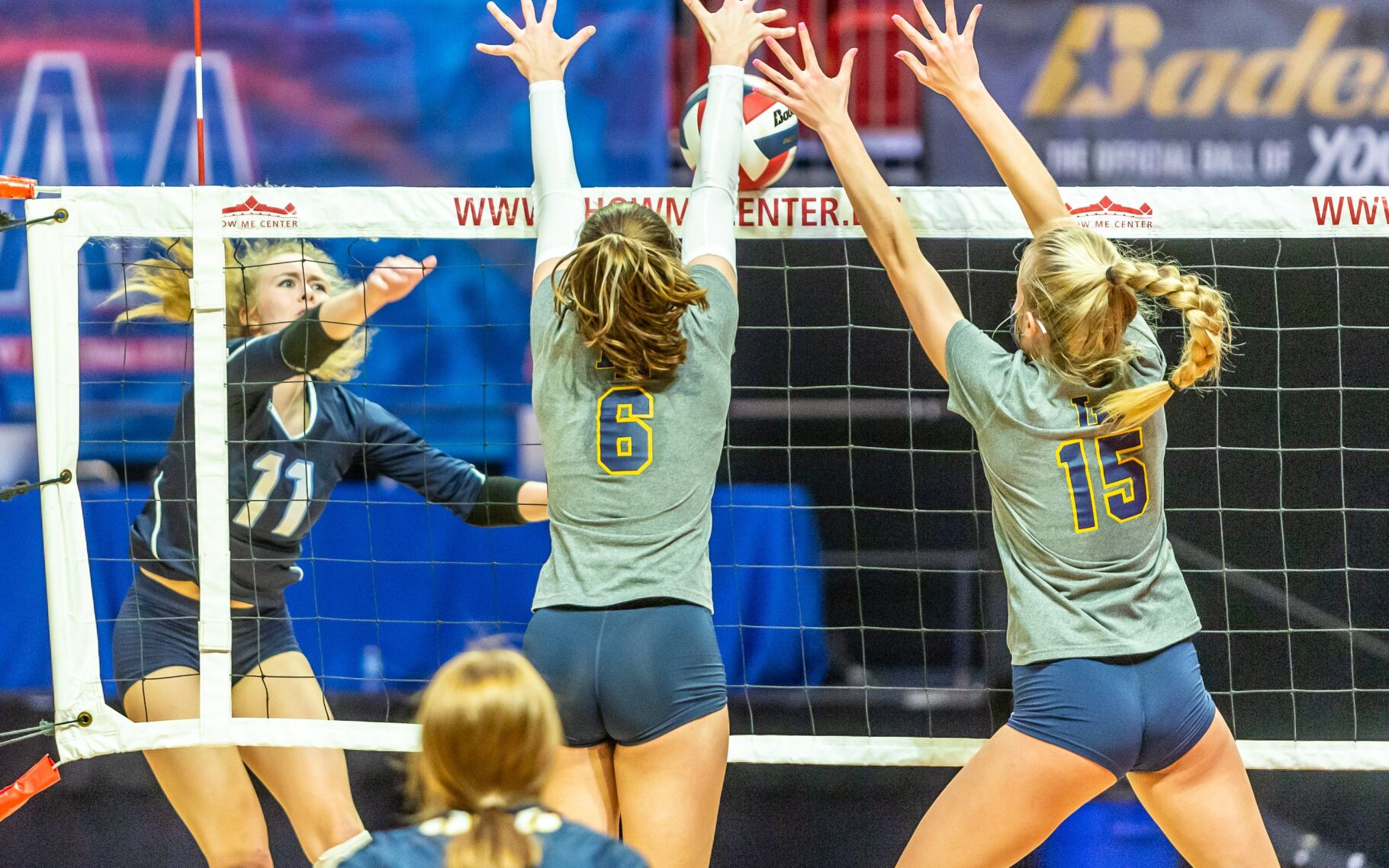 Class 5 girls volleyball state semifinal: Liberty North def. St. Dominic